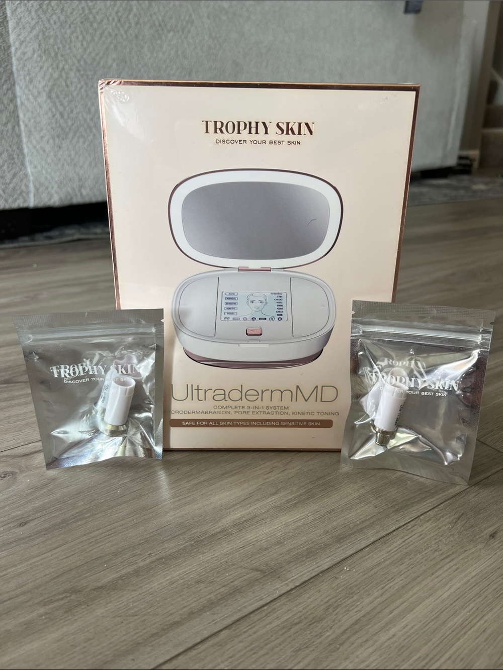Trophy Skin UltradermMD 3-in-1 Skincare Device - Cream & Rose Gold